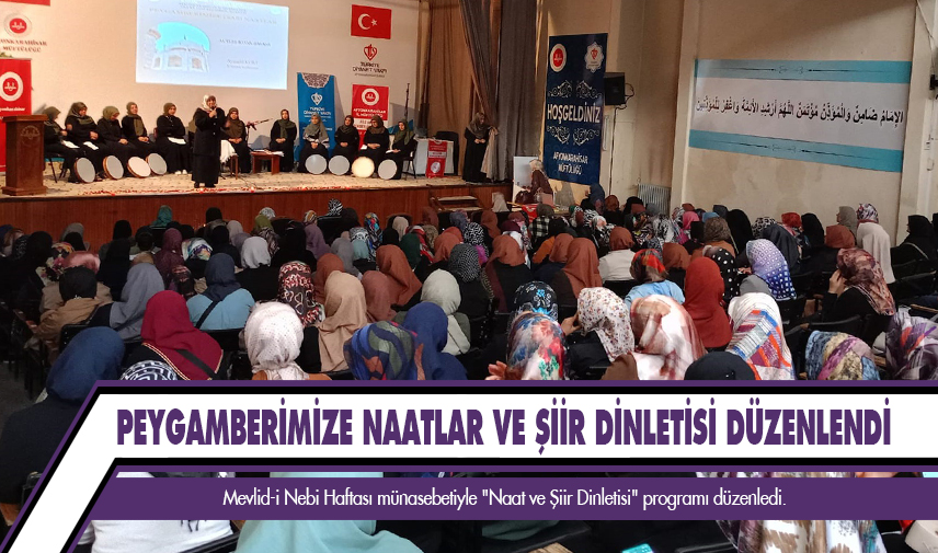 Peygamberimize naatlar ve şiir dinletisi düzenlendi